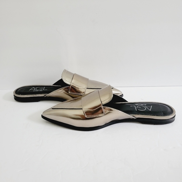 NEW AGL REI Leather Pointed Toe Mule - Picture 1 of 8